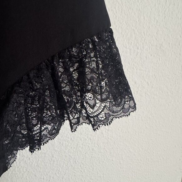 Guess Romper Size Medium Black "Flirty" Lace Trim Soft Y2K Backless Date Night - Picture 3 of 16